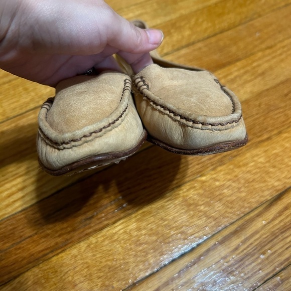 Arpeggios VTG Tan  Leather Flat Loafers Causal Women's Shoes Size 7.5 M - Picture 2 of 11